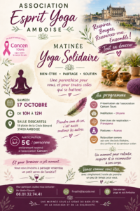 Yoga solidaire Amboise au profit de CANCEN